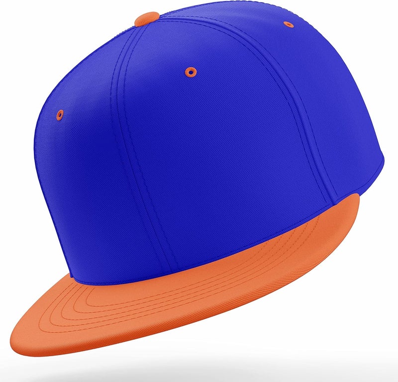 Daxton Store Classic Blank Snapback Flat Bill Visor Hat Cap One Size Adjustable Back - Image 4